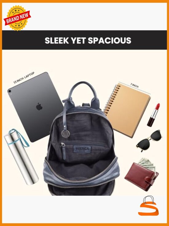Genuine Leather Backpack for Men Women Office Casual Travel main image 5